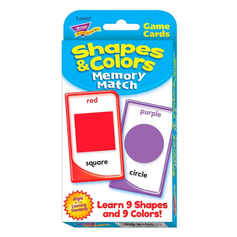 TARJETAS DE APRENDIZAJE SHAPES AND COLORS  MEMORY MATCH