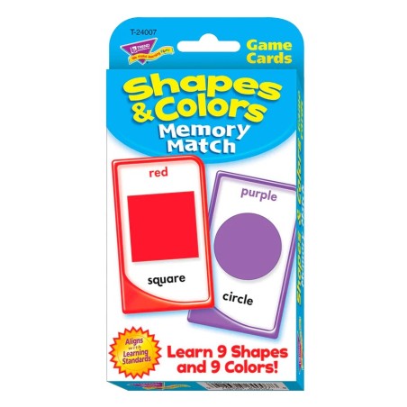 TARJETAS DE APRENDIZAJE SHAPES AND COLORS  MEMORY MATCH